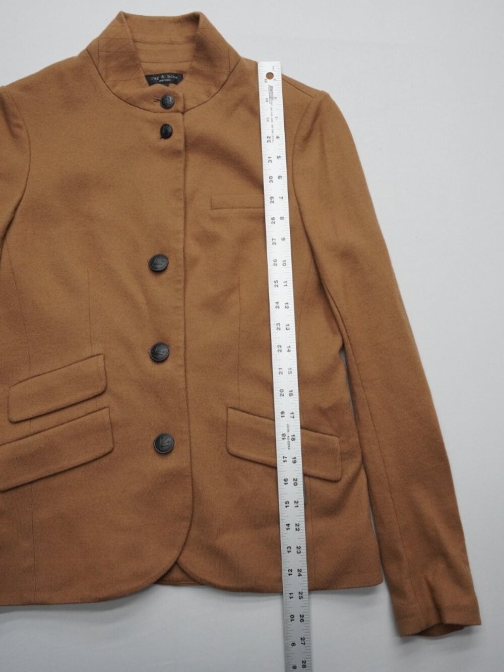 Rag and Bone Slade Wool Blazer in Dark Camel Size 6 - Picture 9 of 13